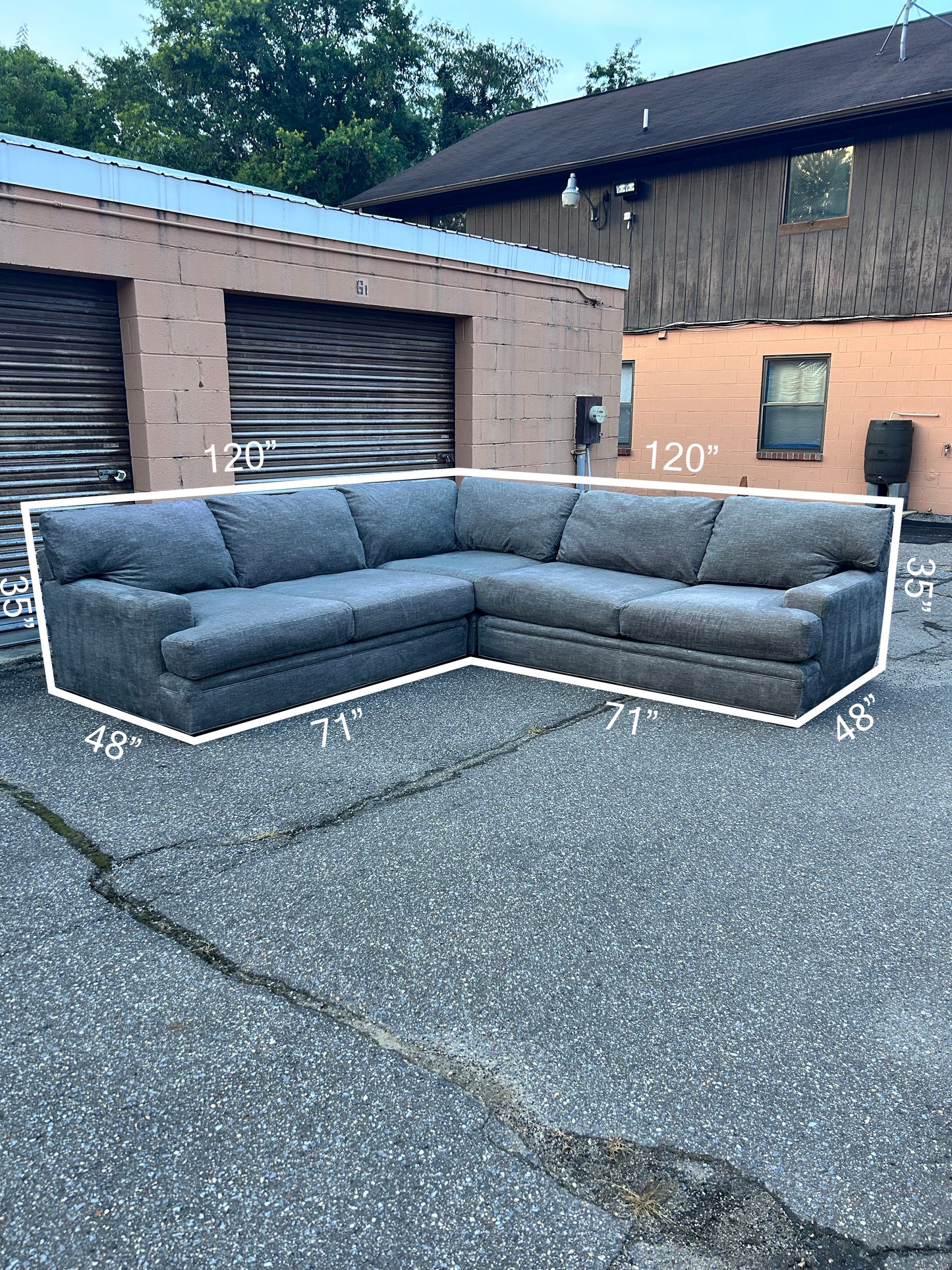 Dark Gray 3p Sectional