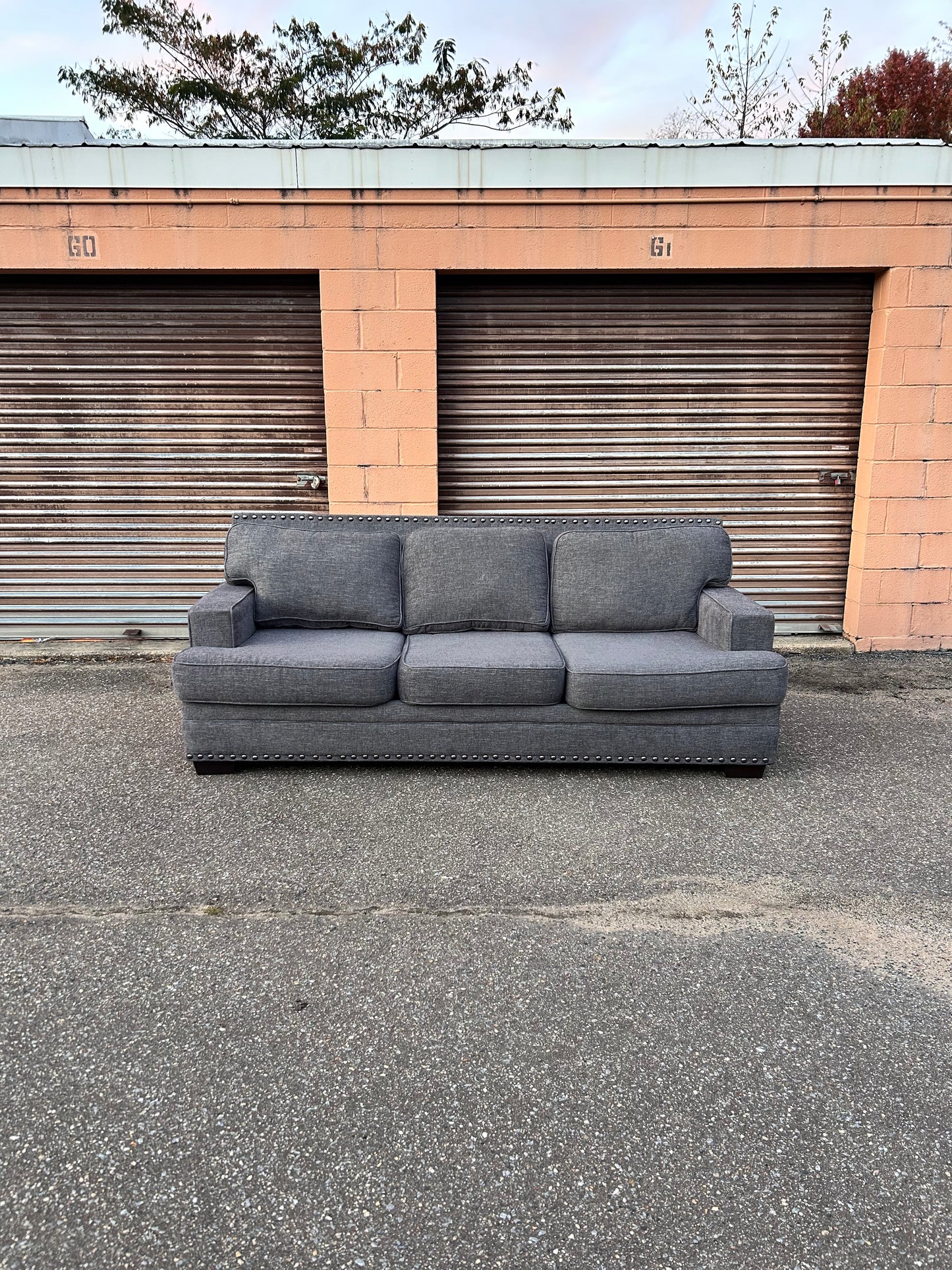 (Delivery Available) Ashley Dark Gray Couch