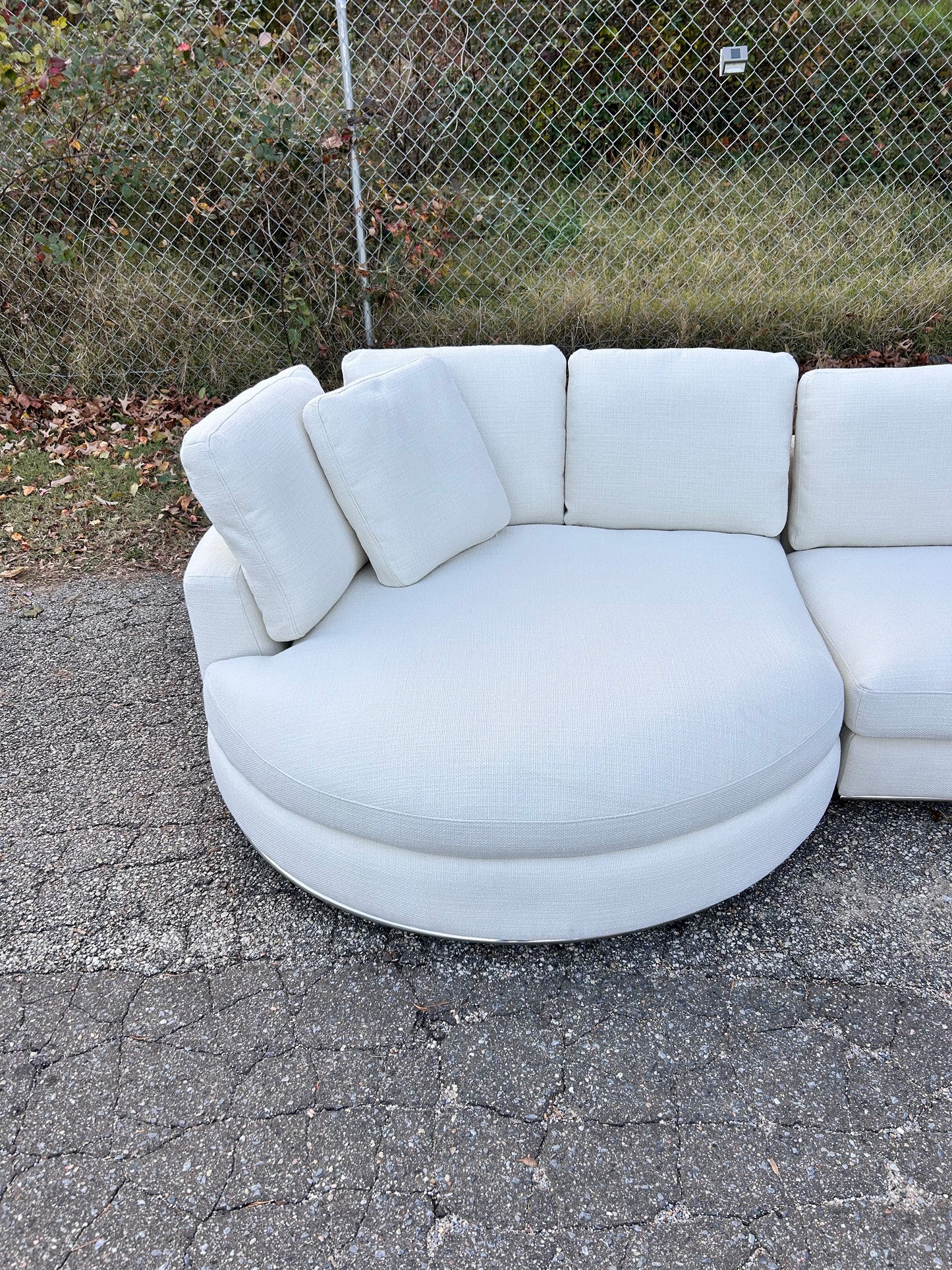 (Delivery Available) Castlery Hamilton Round Chaise Sectional Sofa