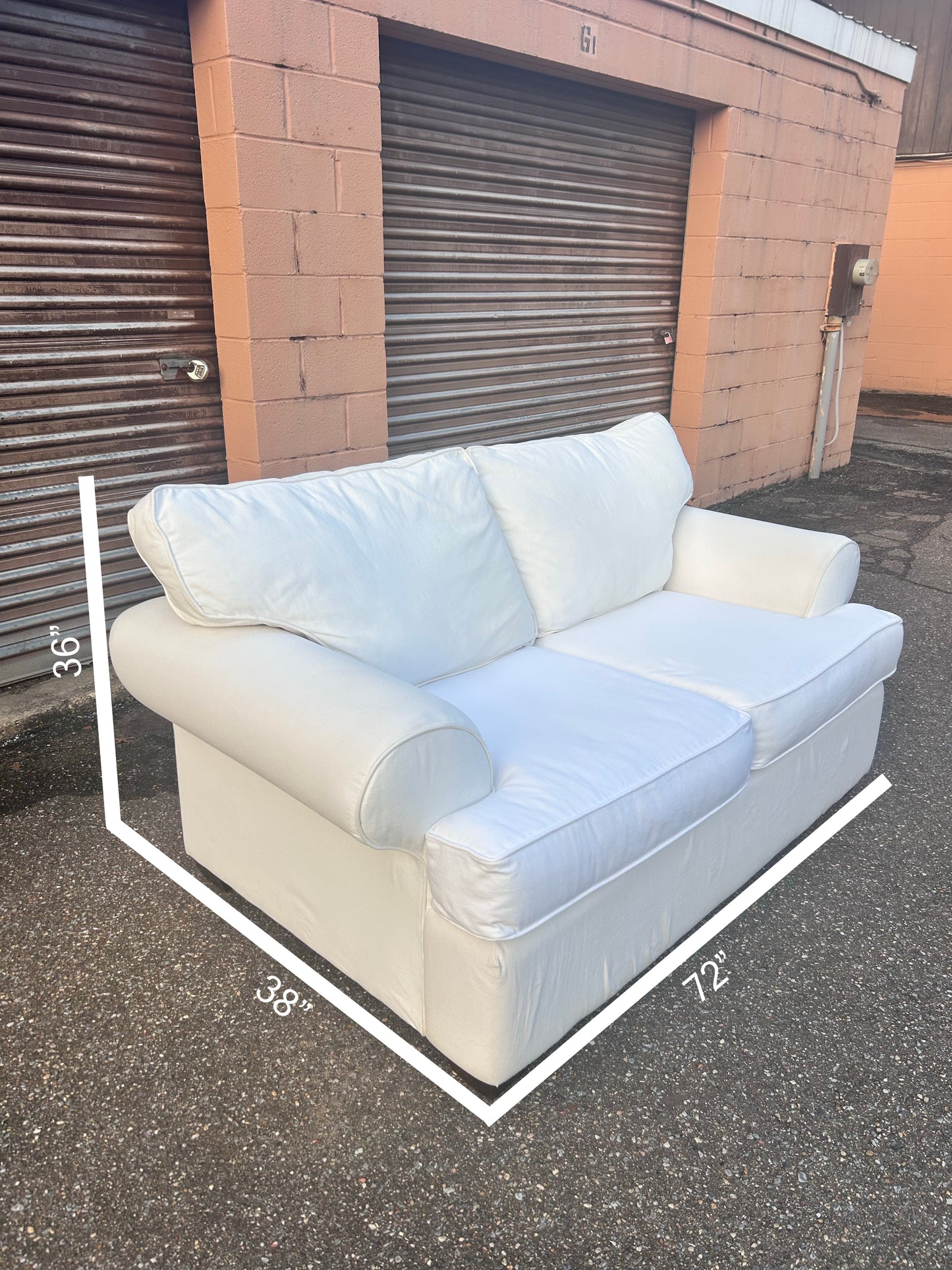 (Delivery Available) White Couch
