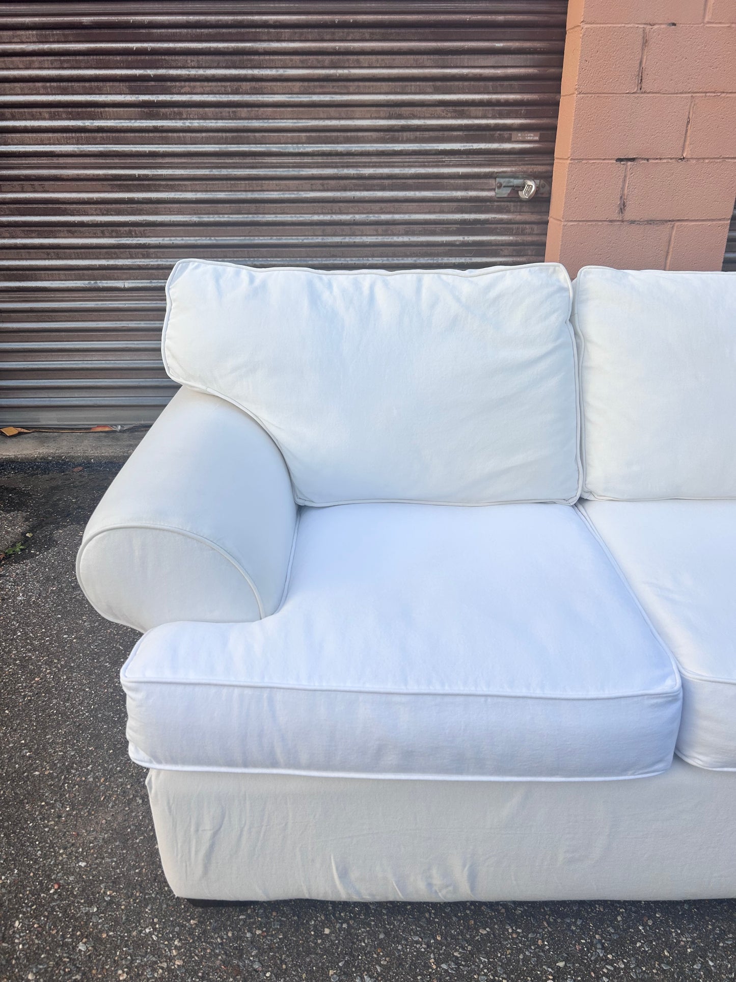 (Delivery Available) White Couch