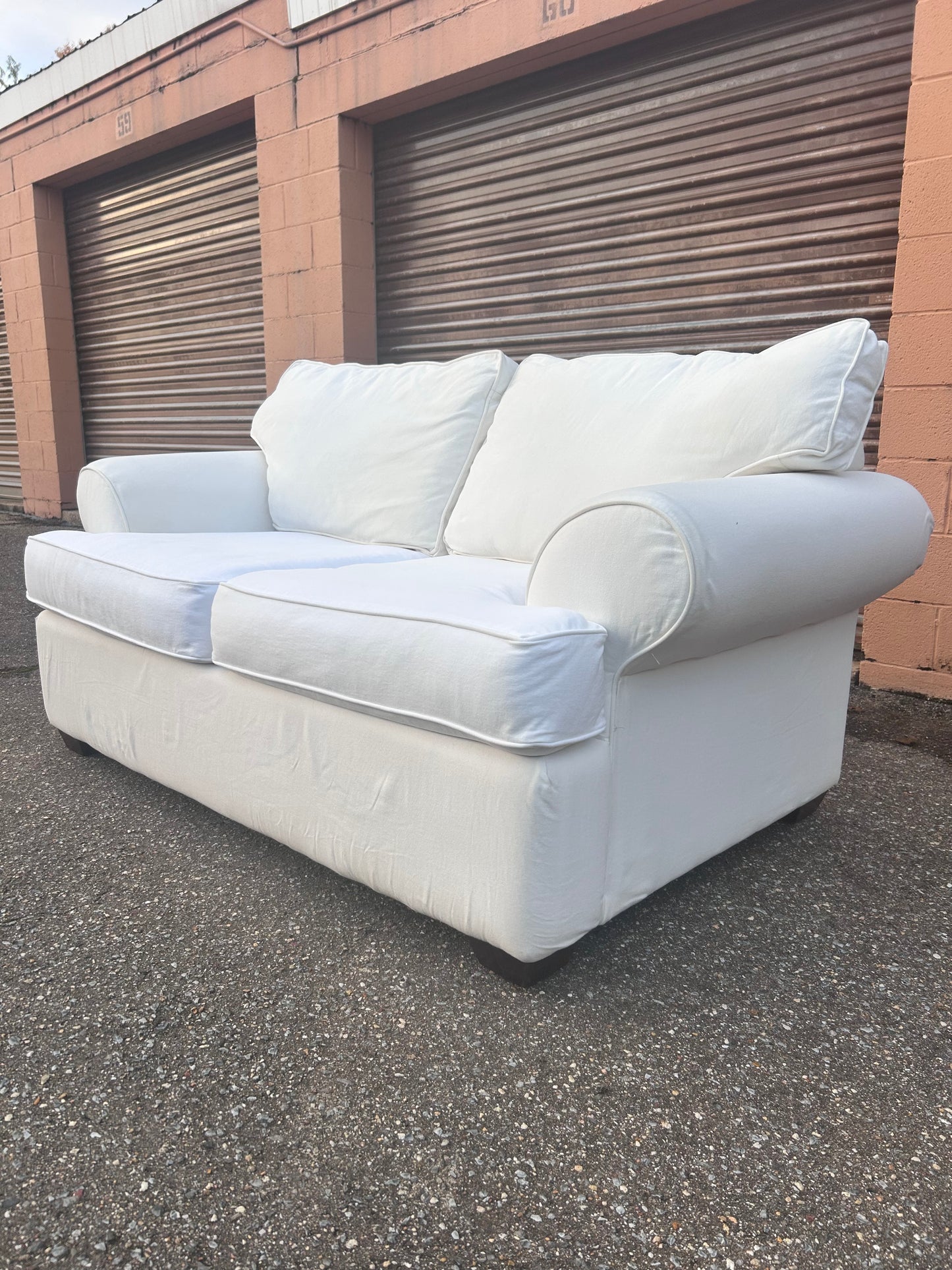 (Delivery Available) White Couch