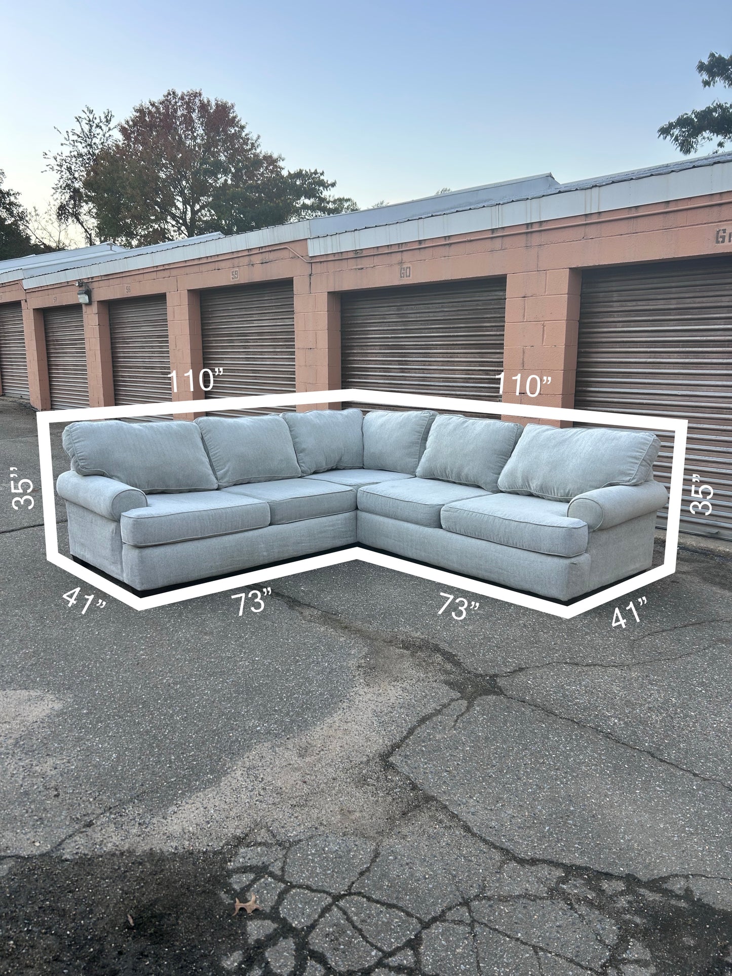 (Delivery Available) Bod’s Furniture Light Gray 2p Sectional