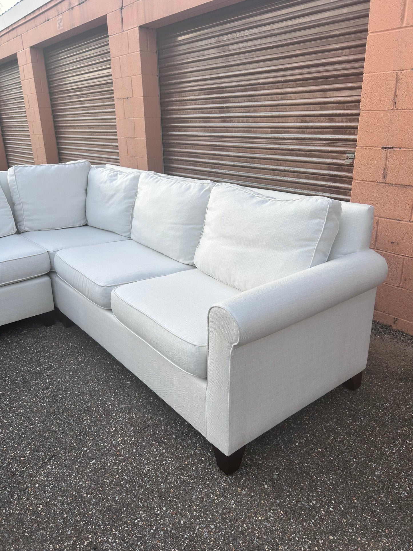 (Delivery Available) Pottery Barn White 3p Sectional