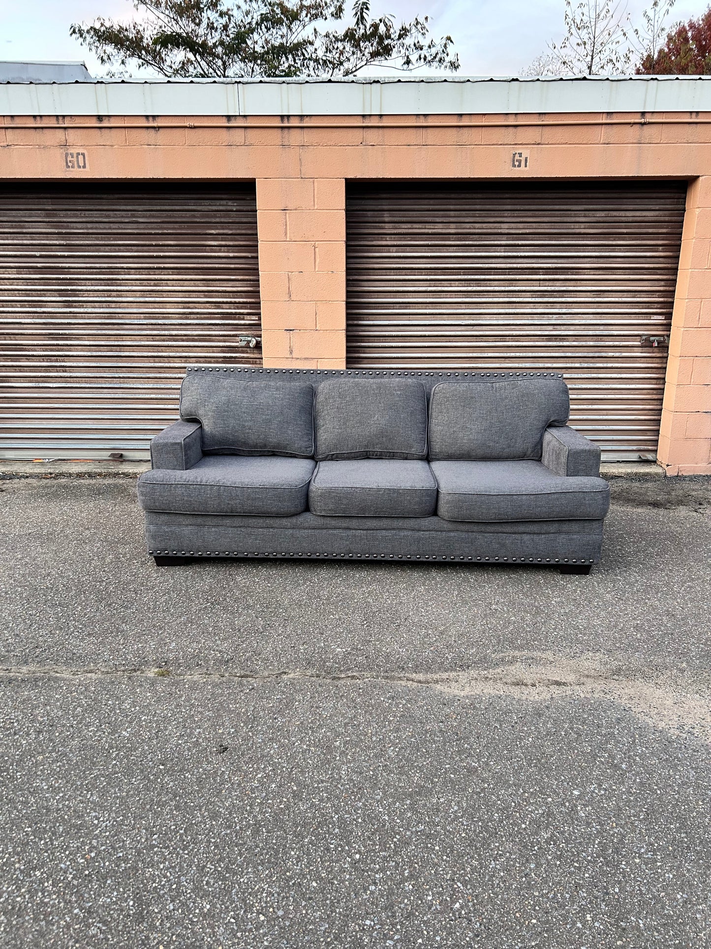 (Delivery Available) Ashley Dark Gray Couch