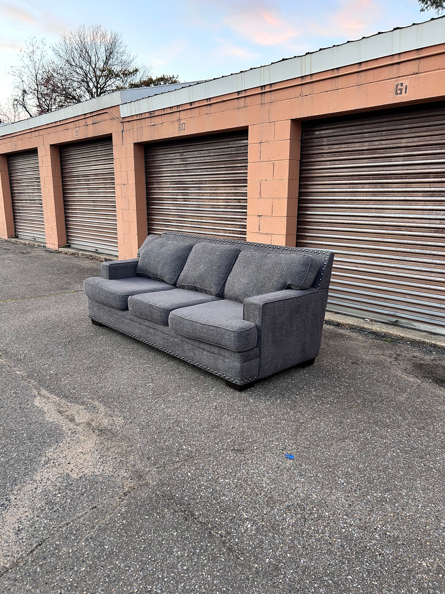 (Delivery Available) Ashley Dark Gray Couch