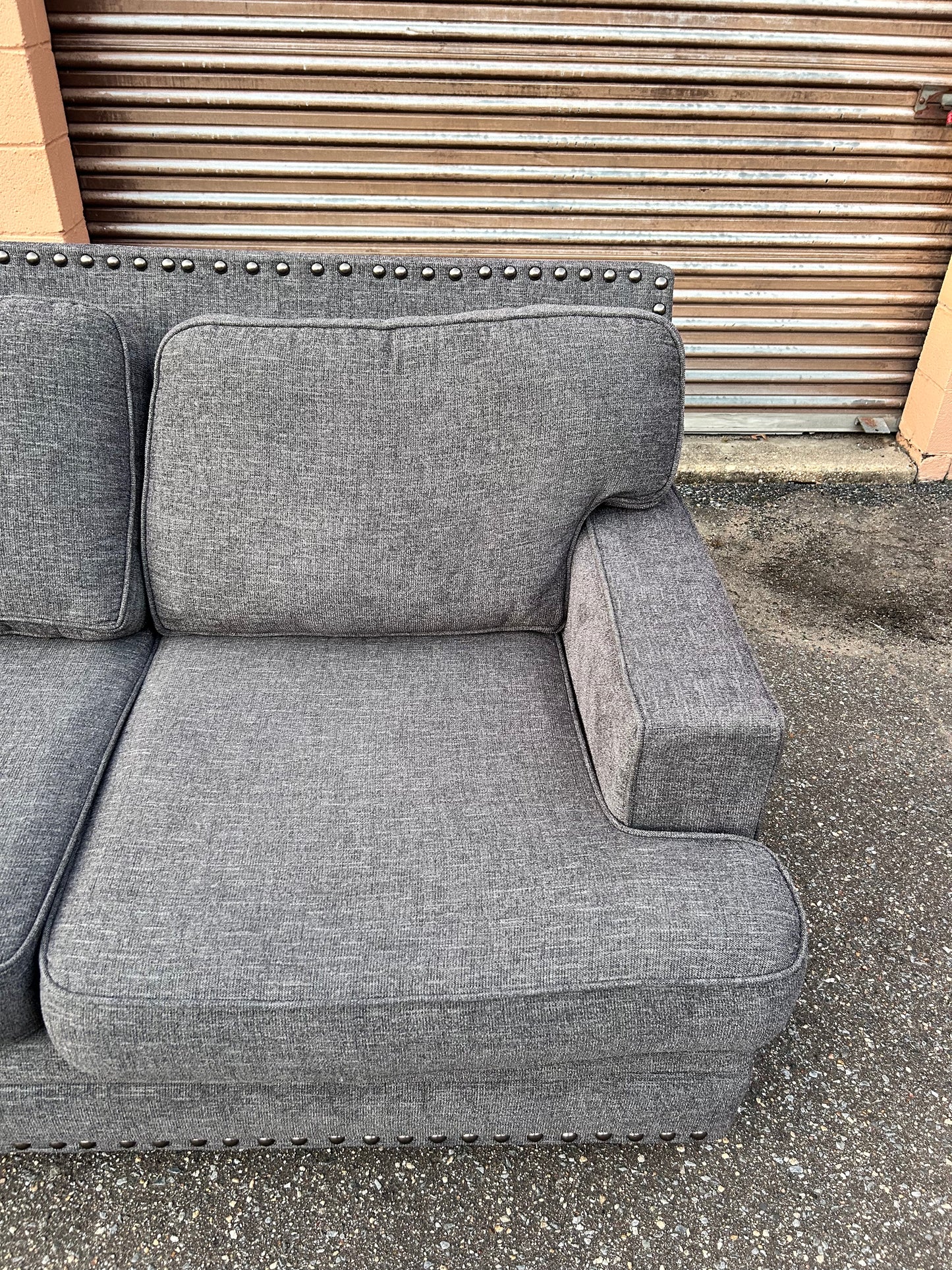 (Delivery Available) Ashley Dark Gray Couch