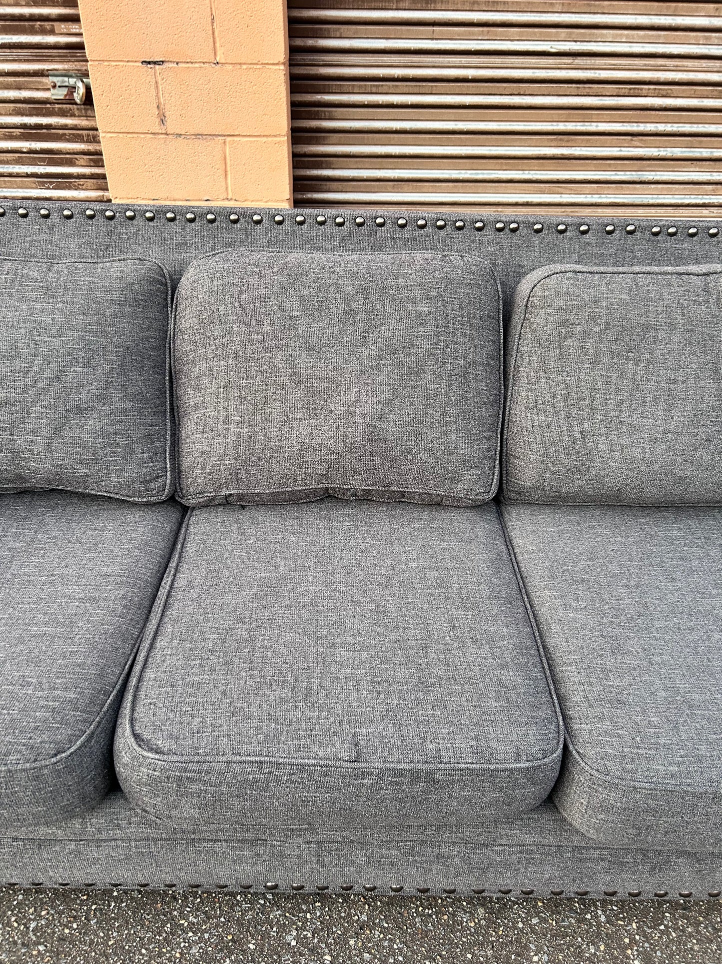 (Delivery Available) Ashley Dark Gray Couch