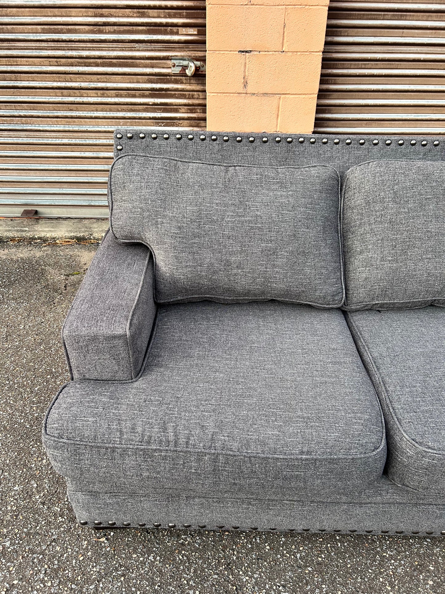 (Delivery Available) Ashley Dark Gray Couch